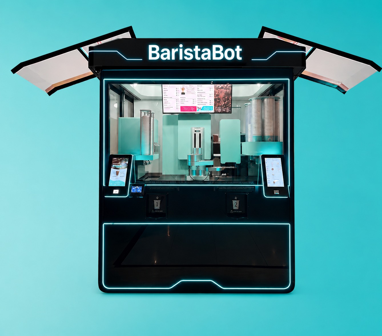 AI robotic coffee kiosk